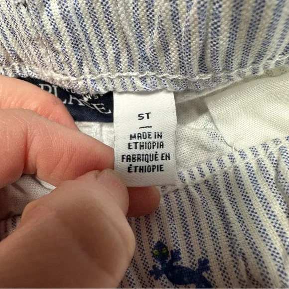 The Children’s Place Shorts Pinstripe With Lizards Blue & White Size 5T - Picture 8 of 16